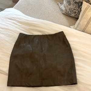 Faux leather skirt